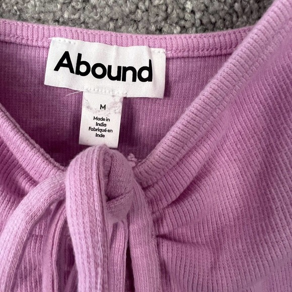 Abound Shirt Womens Medium Purple Sleeveless Drawstring Crop Top NWOT - Picture 3 of 7